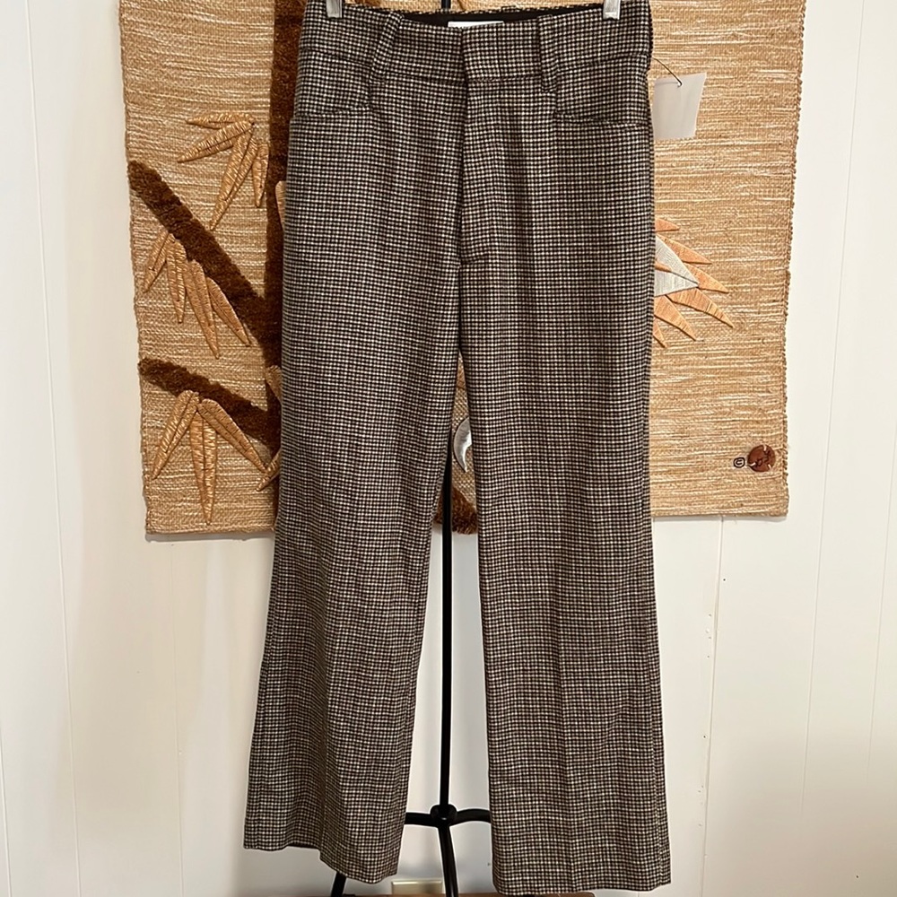 Re/Done Black and White Checkered Pants